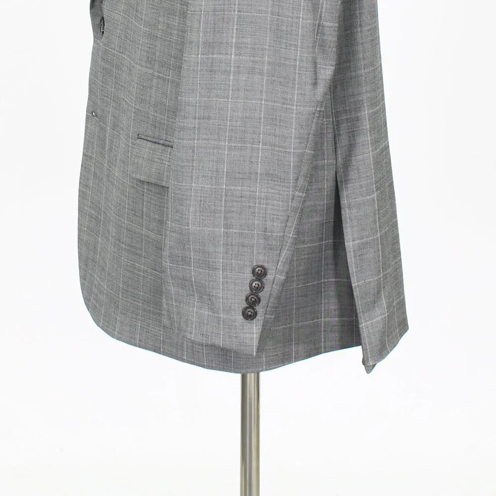 Jos. A. Bank 44R Gray Check 2-Button Sport Coat Blazer Jacket T682